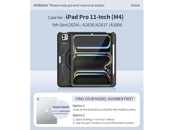 Ambison Case for iPad Pro 11 inch