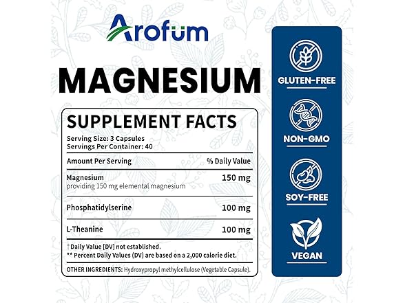 Arofum Magnesium 120 Capsules