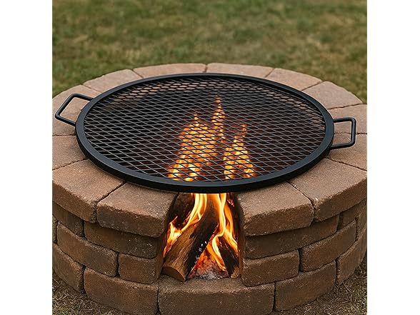 Sunnydaze X-Marks Outdoor Fire Pit Grill Grate for Cooking 37.5-Inch