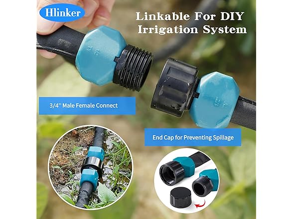 hlinker 75 ft Soaker Hose - 2 Pack