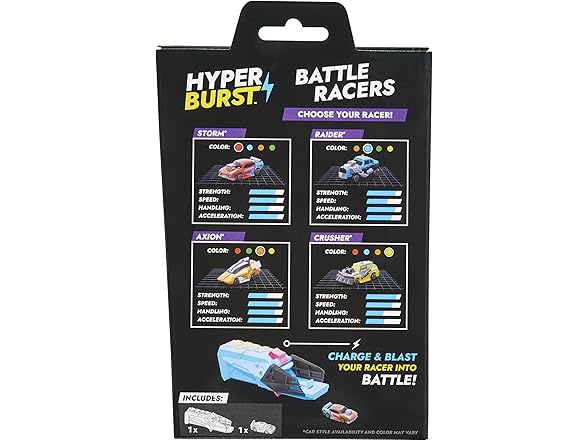 Hyper Burst Battle Racers Orange Storm Car & Launcher