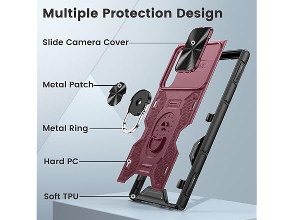 Caka for Samsung Galaxy S22 Ultra Case with Stand