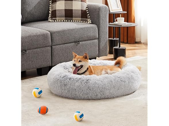 NEWBULIG 30.7x30.7 Inch Donut Dog Bed