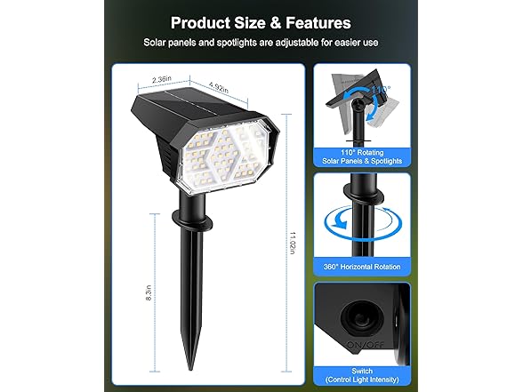 Brightown Solar Lights OutdoorWarm White