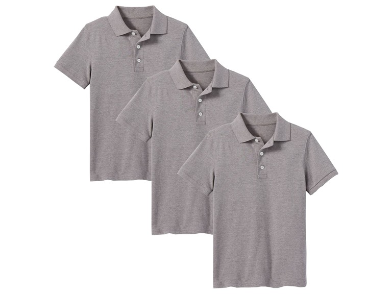 Boy's 3-Pack Short Sleeve School Uniform Pique Polo Shirts