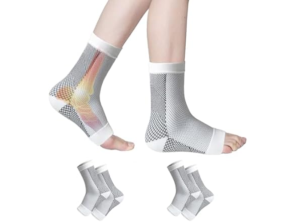 2Pairs Neuropathy Socks - Ankle Compression Sleeve