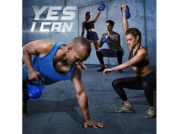 Yes4All 35 lb - Pair Kettlebell Vinyl Co