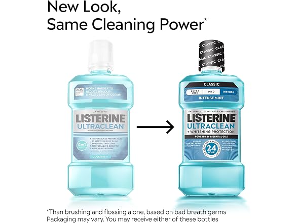 Listerine Ultraclean Mouthwash Intense Mint 50.7oz