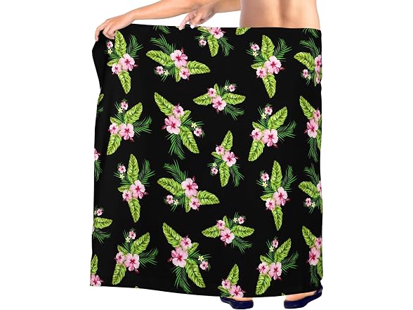 LA LEELA Men's Hawaiian Lava Lava Beach Saron