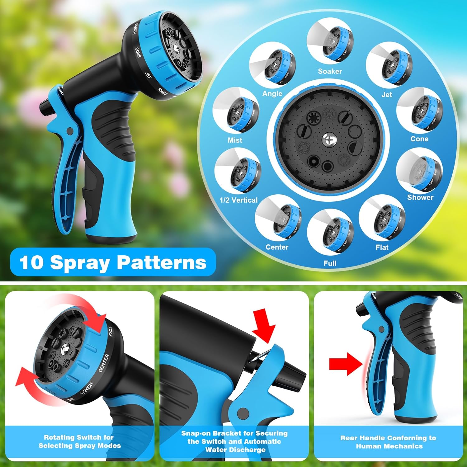 100FT Expandable Garden Hose with Nozzle - Gallery 9