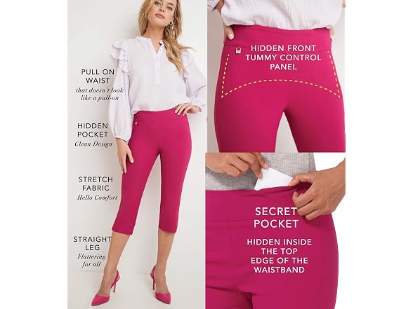 Rekucci Women (14) Pull-On Straight Leg Pants