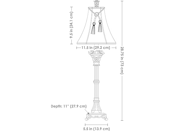 Home Grandeur Resin 2pk Lamp