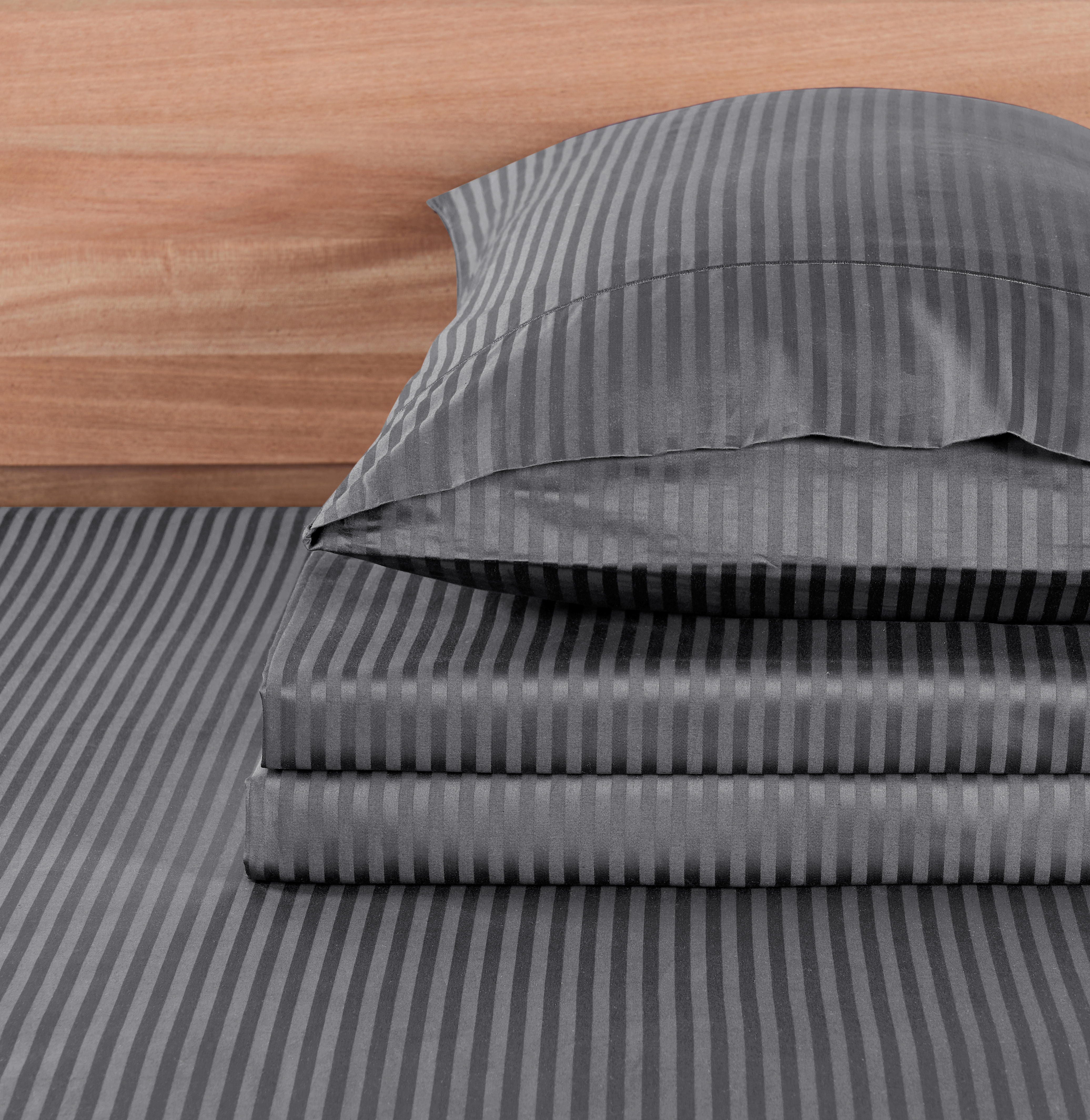 500TC Cotton Damask Stripe 4PC Sheet Set - Gallery 12