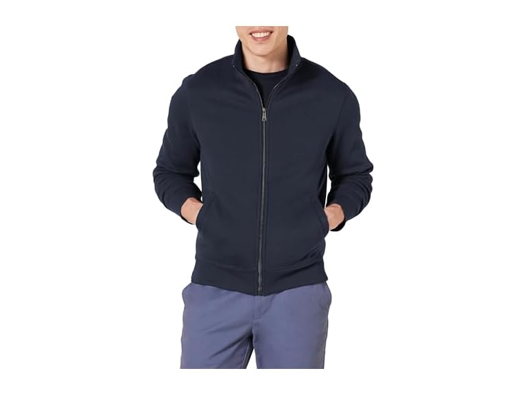 Amazon Essentials Mens Fleece Zip Up Mock Neck Sweatshirt - Gallery 9