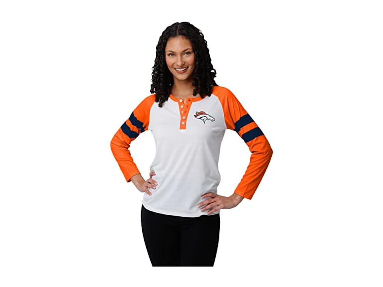 BRONCOS Ladies Long Sleeve Henley (M)