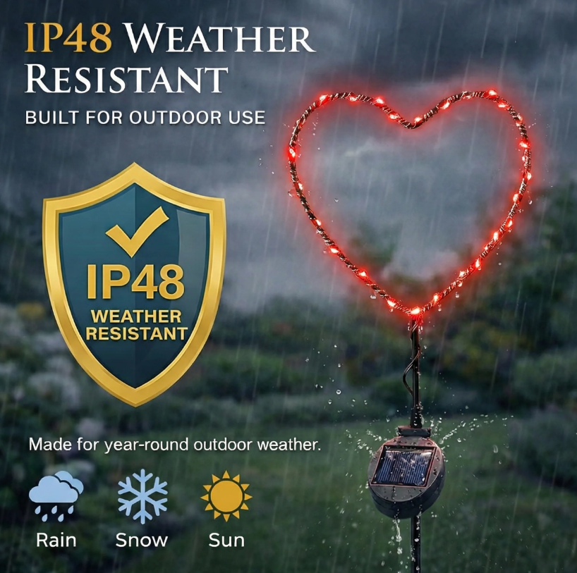 Touch Of ECO Solar Powered LED Garden Stake- Heart - Gallery 29