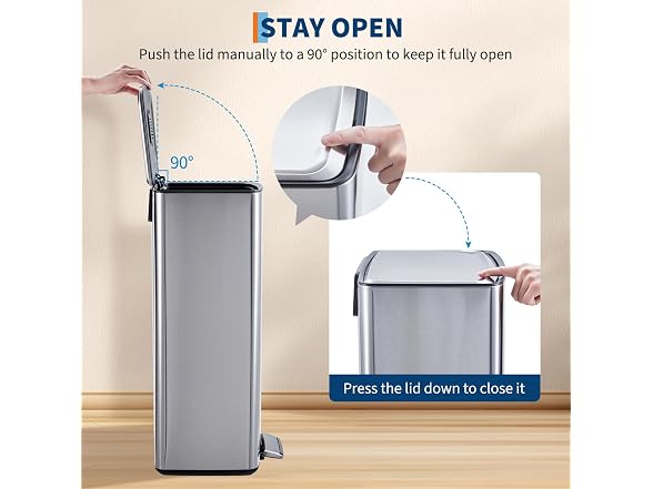 OUTLANE 40L / 10.6 Gal Kitchen Trash Can