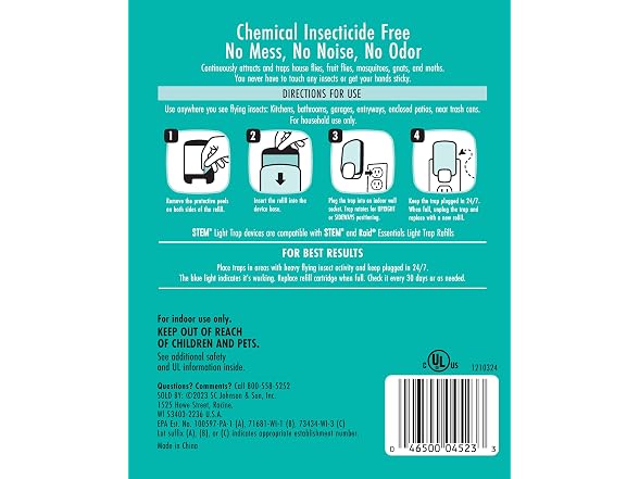 STEM Insect Trap Fruit Fly Blue4-Pack