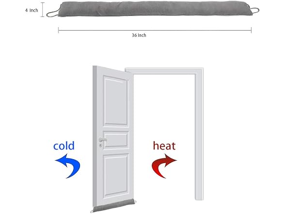 36? Weighted Door Draft Stopper, Heavy Duty
