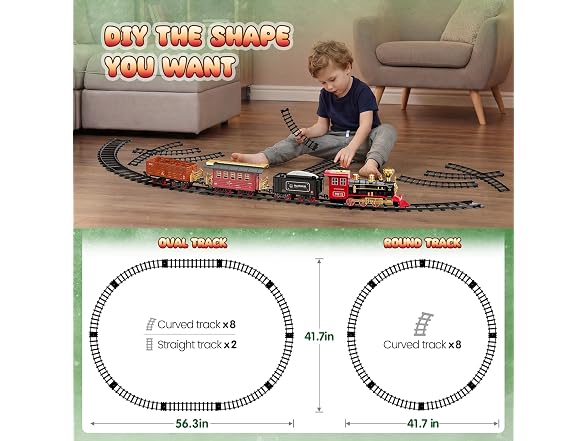 Hot Bee Train Set w/ Smoke Lights & Sound