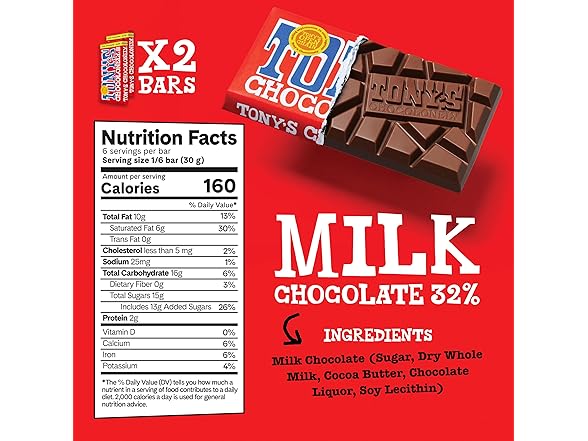 Tonys Chocolonely Milk Choc Bundle 6 Bar