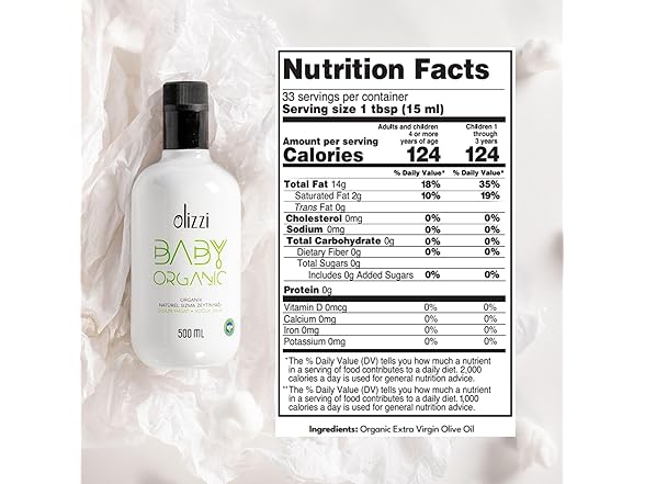 Olizzi "Baby Organic" Cold Pressed Extra Virgin Olive Oil