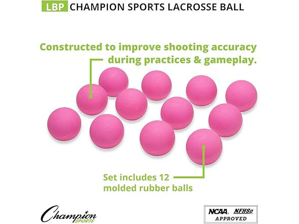 Champion Sports Lacrosse Balls 12 Pack