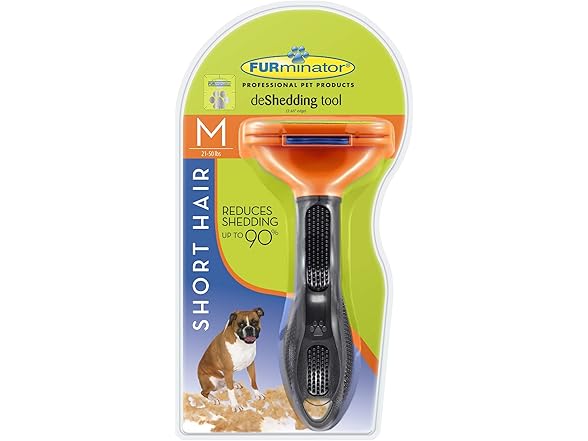 FURminator Short Hair deShedding Tool for Medium Dogs