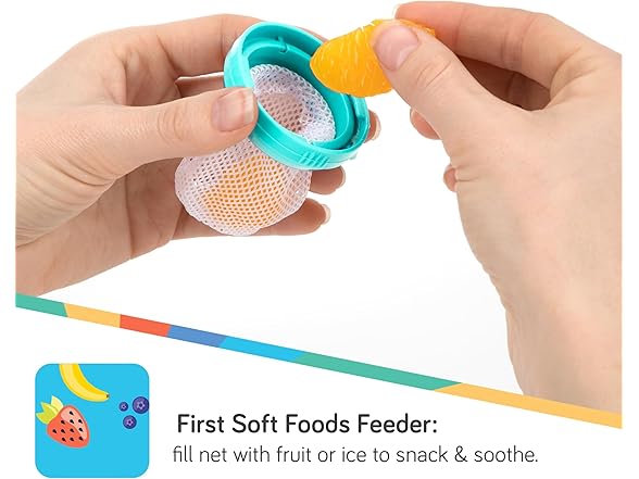 Nuby Nibbler Mesh First Soft Foods Feeder, 2pk