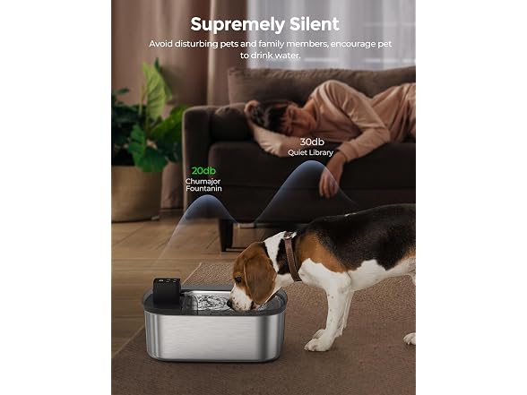 Chumajor Wireless 7.5l/254oz/2Gal Dog Water