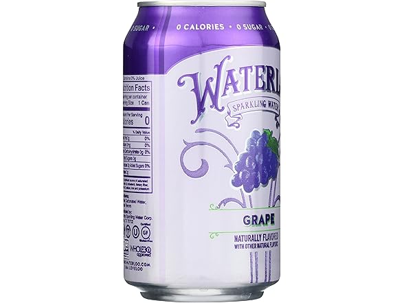 1CT Waterloo Sparkling Grape Sparkling, 12 oz.