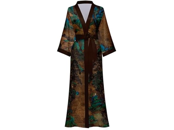 Kihnop Women's Floral Long Kimono Robe