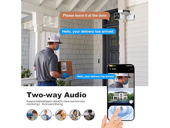 Xparkin Dual Lens Outdoor Cameras | 2.5/5K