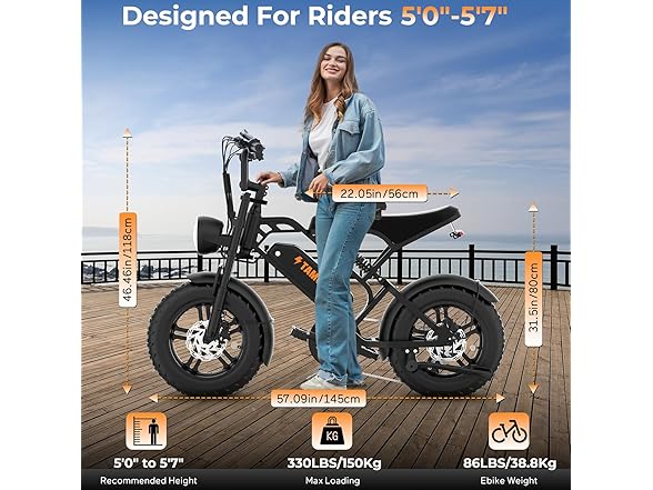 Tamobyke T16 E-Bike Teens Kids 7-Speed