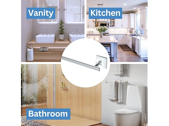 Gatco 5580 Waterline Towel Bar, 24 Inch, Chrome
