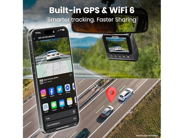 GEARit 4K Dash Cam Front and Rear