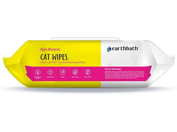 Earthbath Hypoallergenic Grooming Cat Wipes