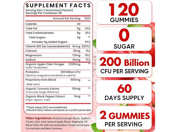 Jazytiko Apple Cider Vinegar Gummies