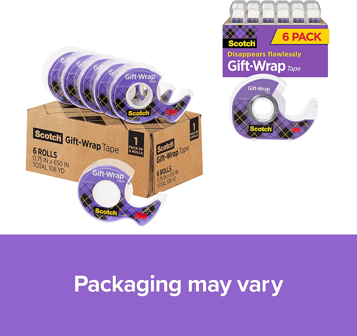 (6 Pack) Scotch Gift Wrap Tape - Gallery 13