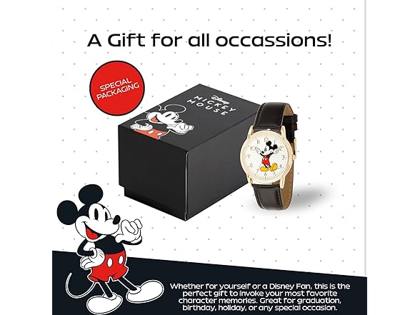 Disney Men Mickey Mouse Articulating Hands Watch
