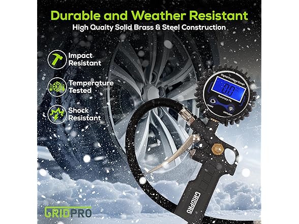GRIDPRO GRIDPRO Digital Tire Pressure Gauge wit