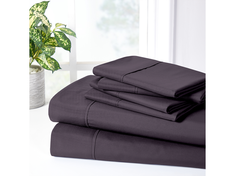 Bibb Home 2000 Count 6-Piece Bamboo Sheet Set with Suregrip