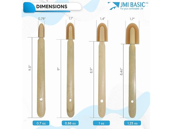 JMIBASIC CON-123 Grout Caulk Finishing Tool, 4 Sizes Wood