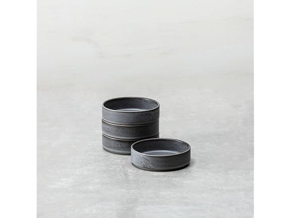 Fortessa Sound Stoneware, 6" Straight Sided Bowl (Set of 4), Thunder