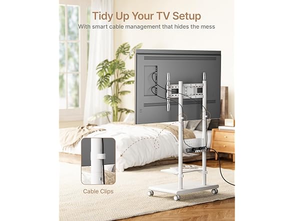 Heavy-Duty Rolling TV Stand
