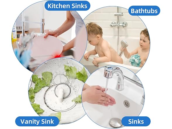 iFealClear 6 Pieces Drain Stopper, Rubber Sink Stopper - Gallery 5