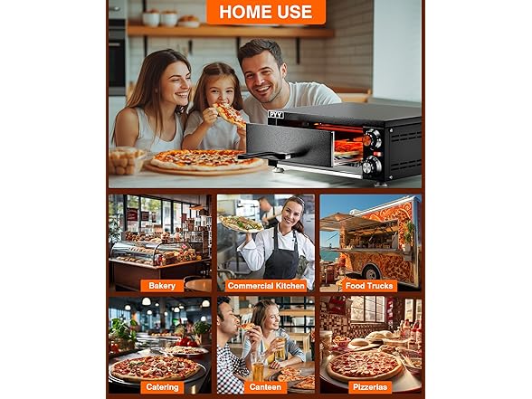 PYY Pizza Oven -12 Inch Indoor Countertop Pizza Oven