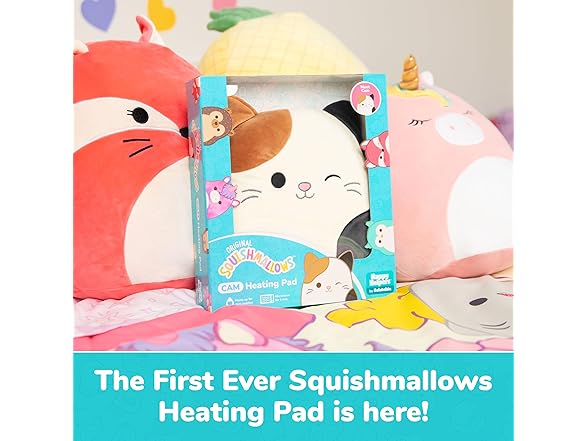 Squishmallows Cam The Cat by Relatable, Microwavable Heating Pad