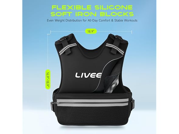 Zelus Adjustable Soft Iron Weighted Vest 20-32lbs