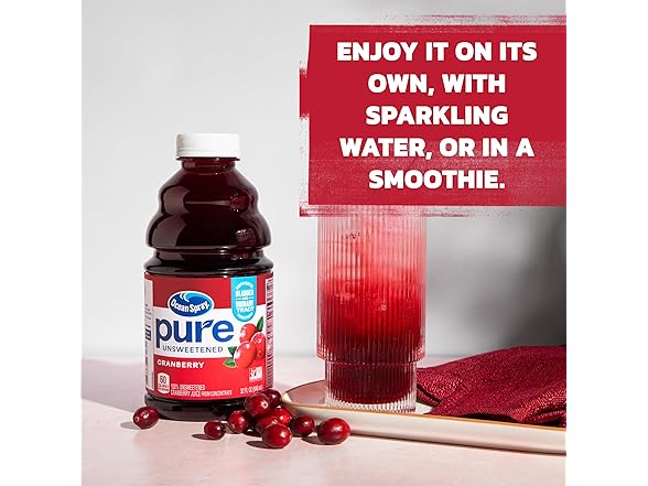 Ocean Spray Pure Unsweetened Cranberry 32 oz.